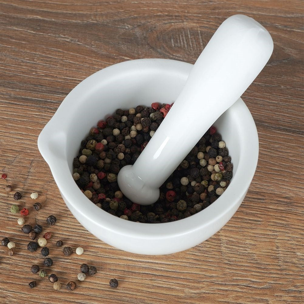 Ceramic mortar for spices, herbs and nuts, durable