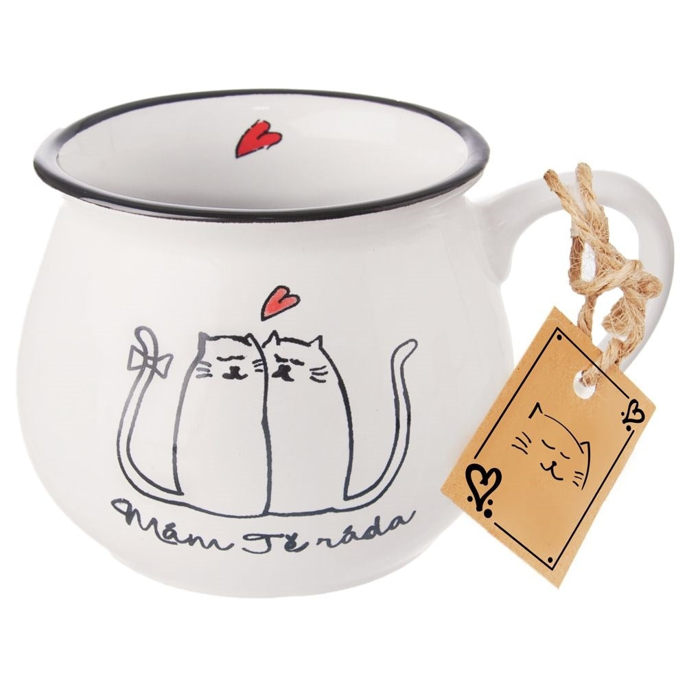 Ceramic mug 300ml with cat motif - Perfect for coffee & tea