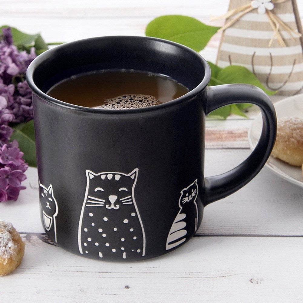 Ceramic mug black cats 500 ml