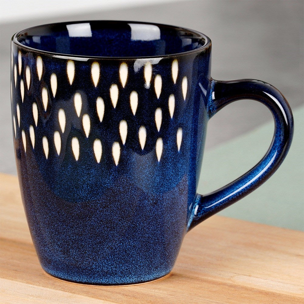 Ceramic mug navy blue 350 ml