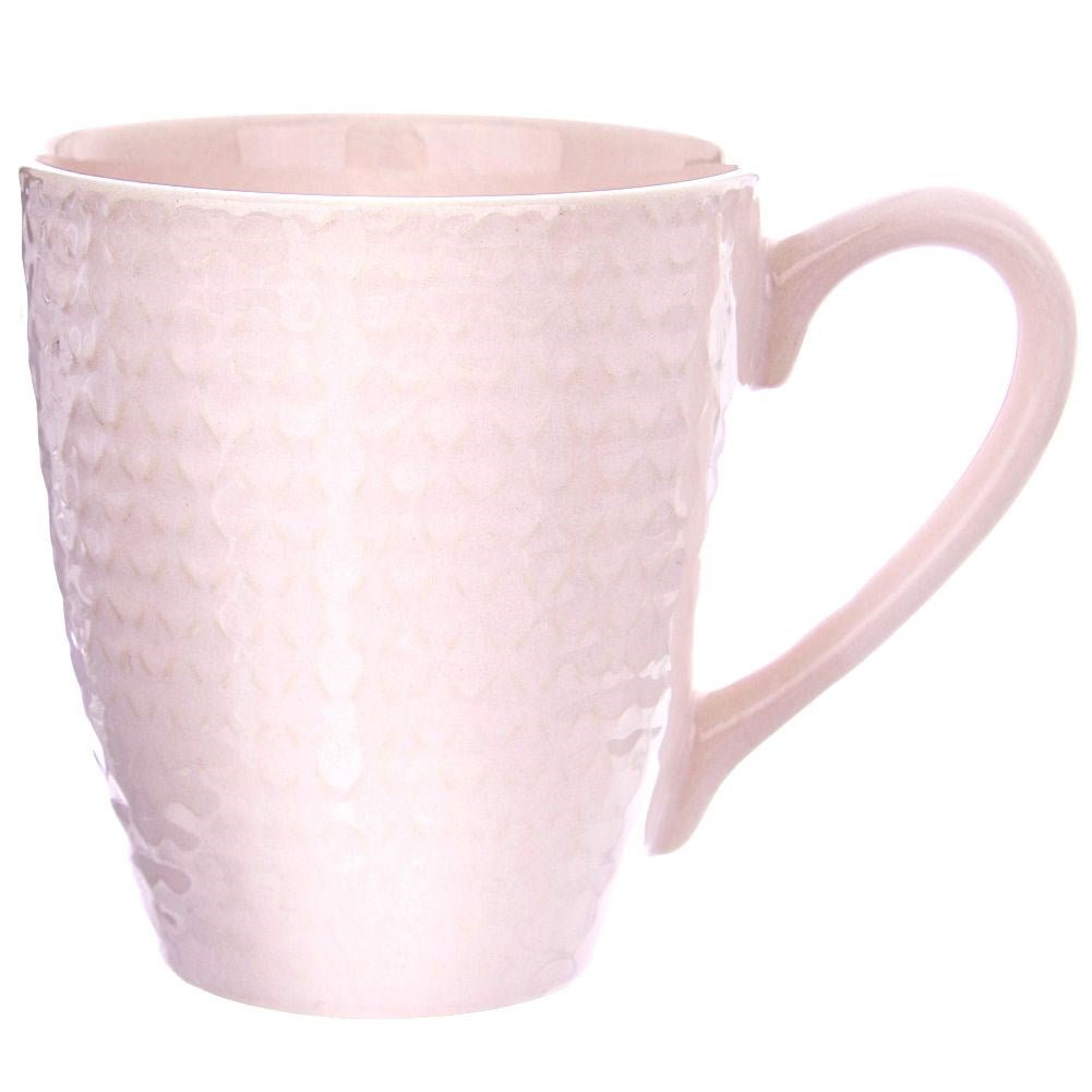 Ceramic mug pink RELIEF 390 ml