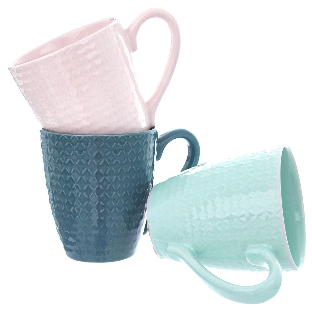 Ceramic mug pink RELIEF 390 ml
