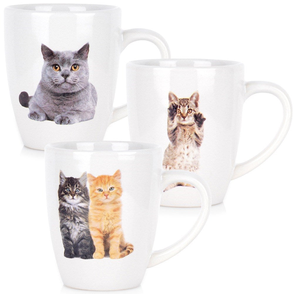 Ceramic mugs cats 220 ml 3 pcs.