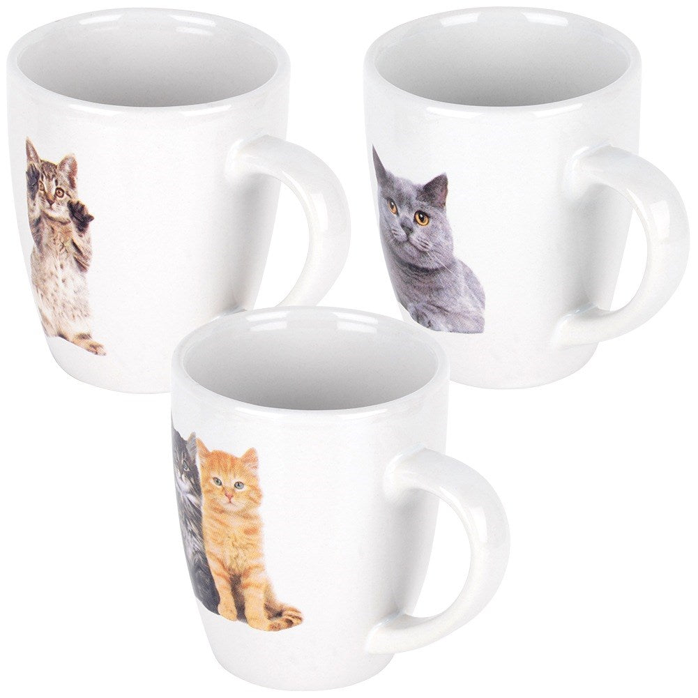 Ceramic mugs cats 220 ml 3 pcs.