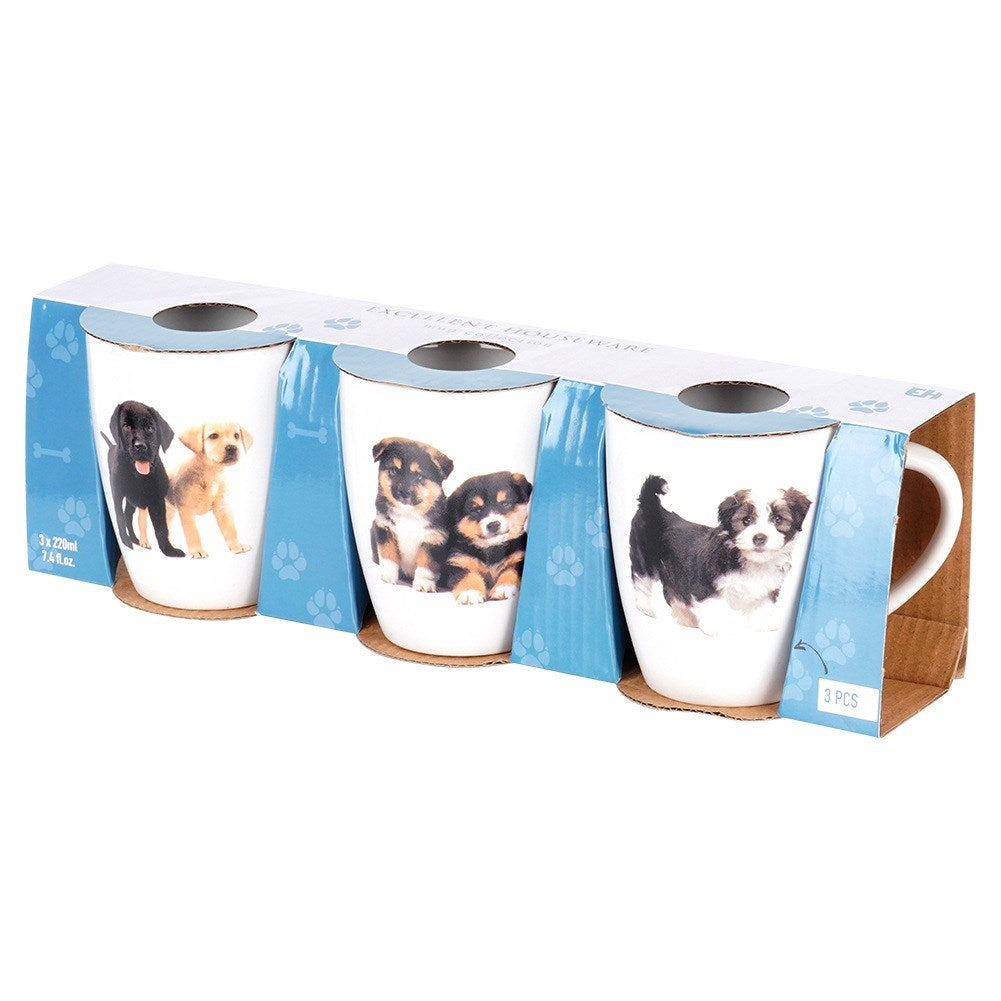 Ceramic mugs dogs 220 ml 3 pcs.