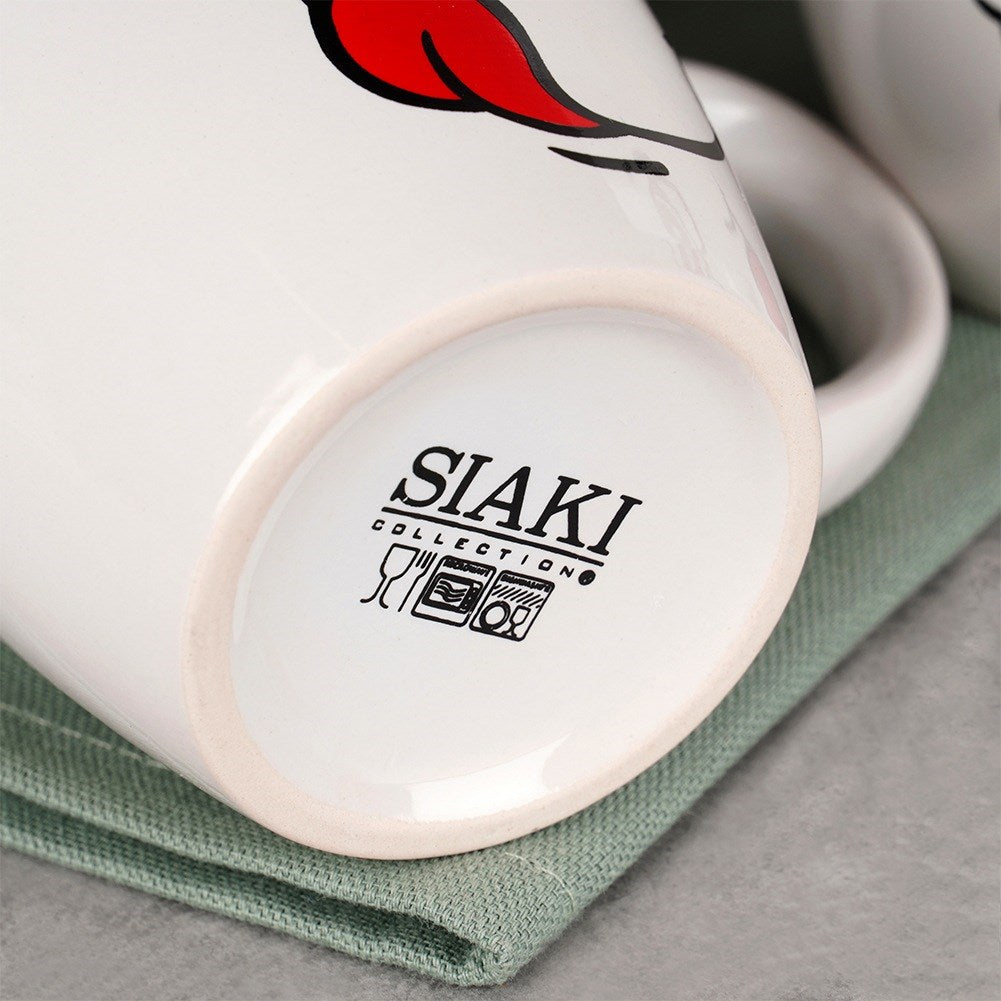 Ceramic mugs smiley 350 ml 6 pcs.