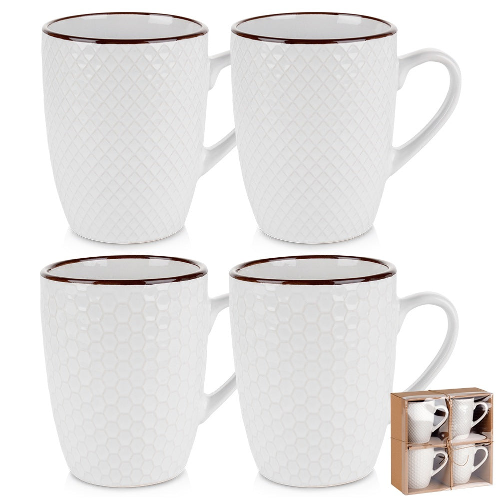 Ceramic mugs white 400 ml 4 pcs.