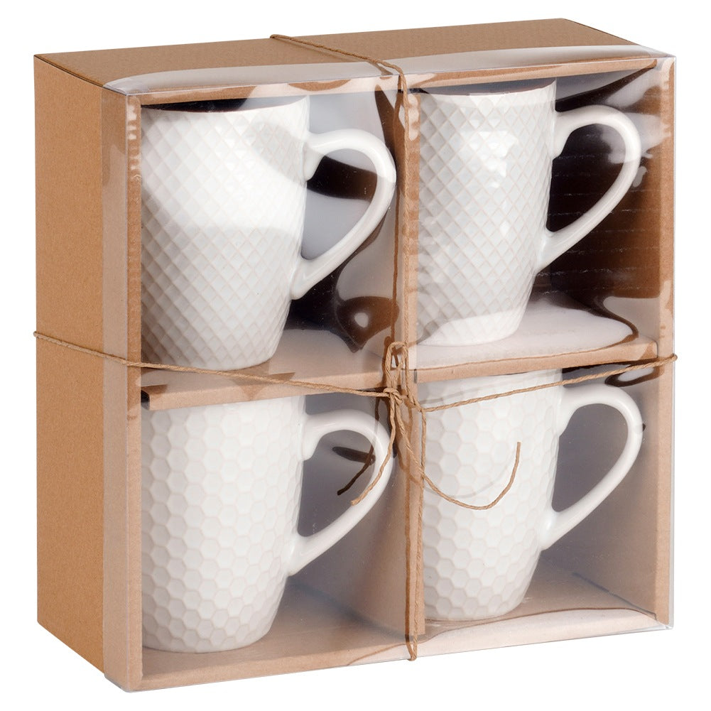 Ceramic mugs white 400 ml 4 pcs.