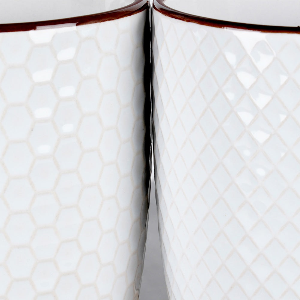 Ceramic mugs white 400 ml 4 pcs.