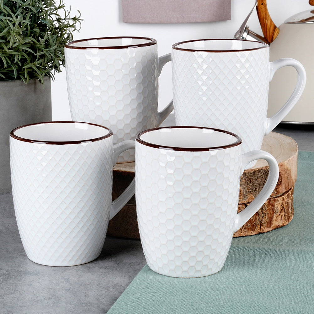 Ceramic mugs white 400 ml 4 pcs.