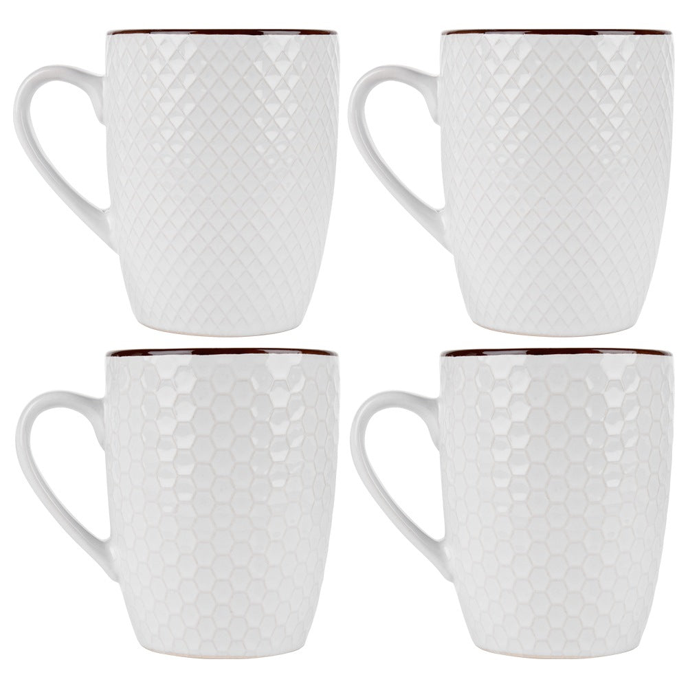 Ceramic mugs white 400 ml 4 pcs.