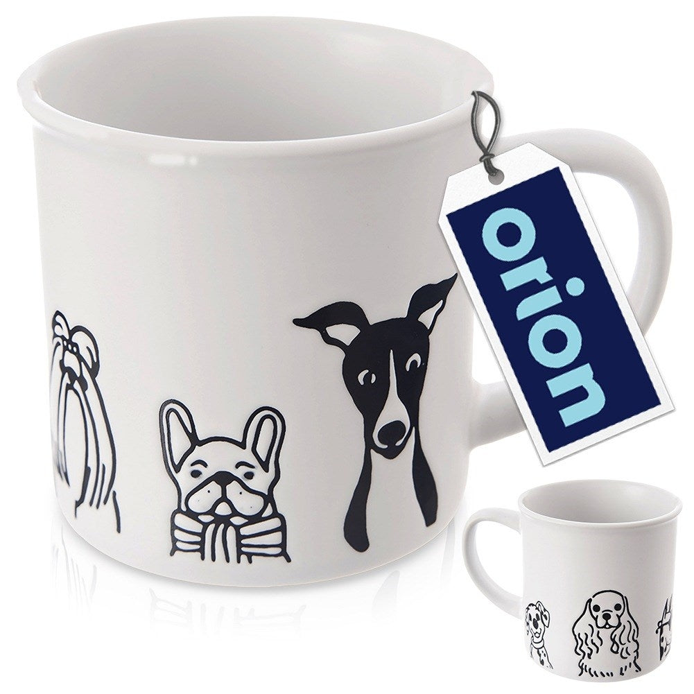 Ceramic mug white dogs 500 ml