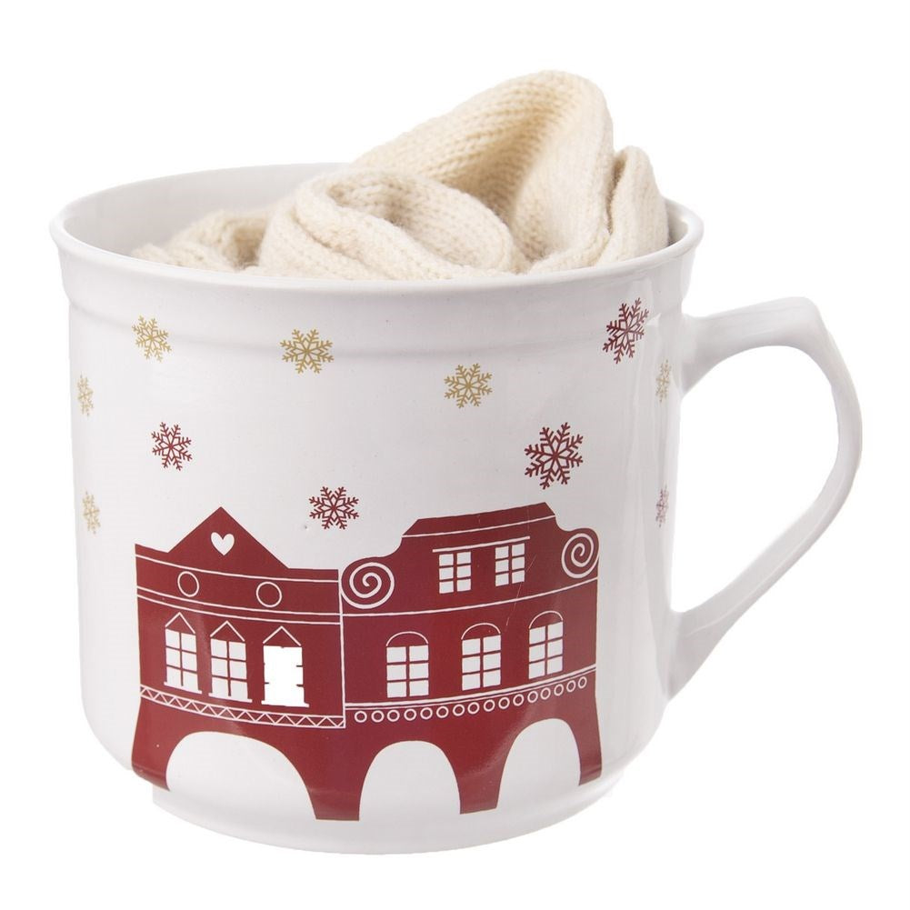Ceramic mug with socks 500 ml 2 pcs.