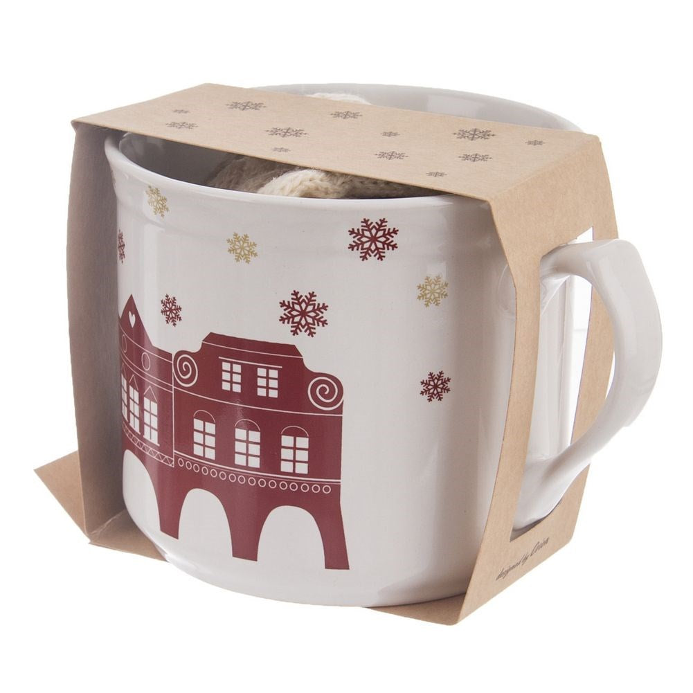Ceramic mug with socks 500 ml 2 pcs.