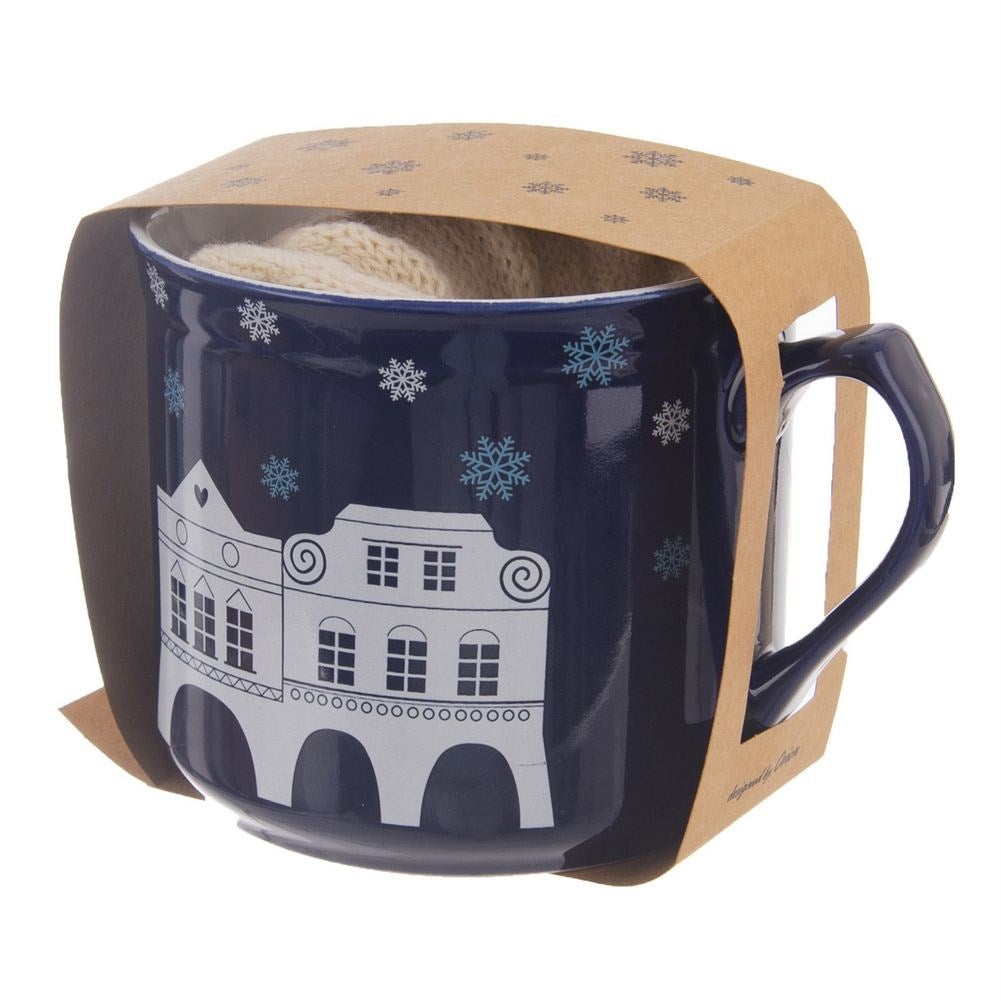 Ceramic mug with socks 500 ml 2 pcs.