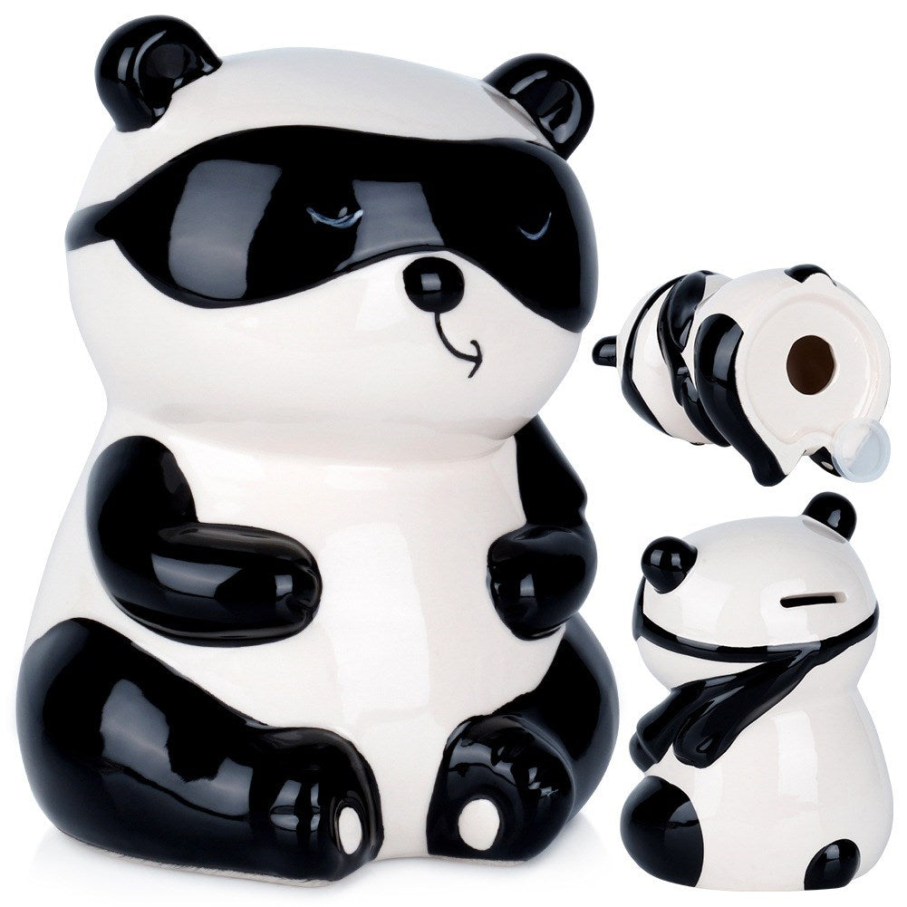 Ceramic panda piggy bank