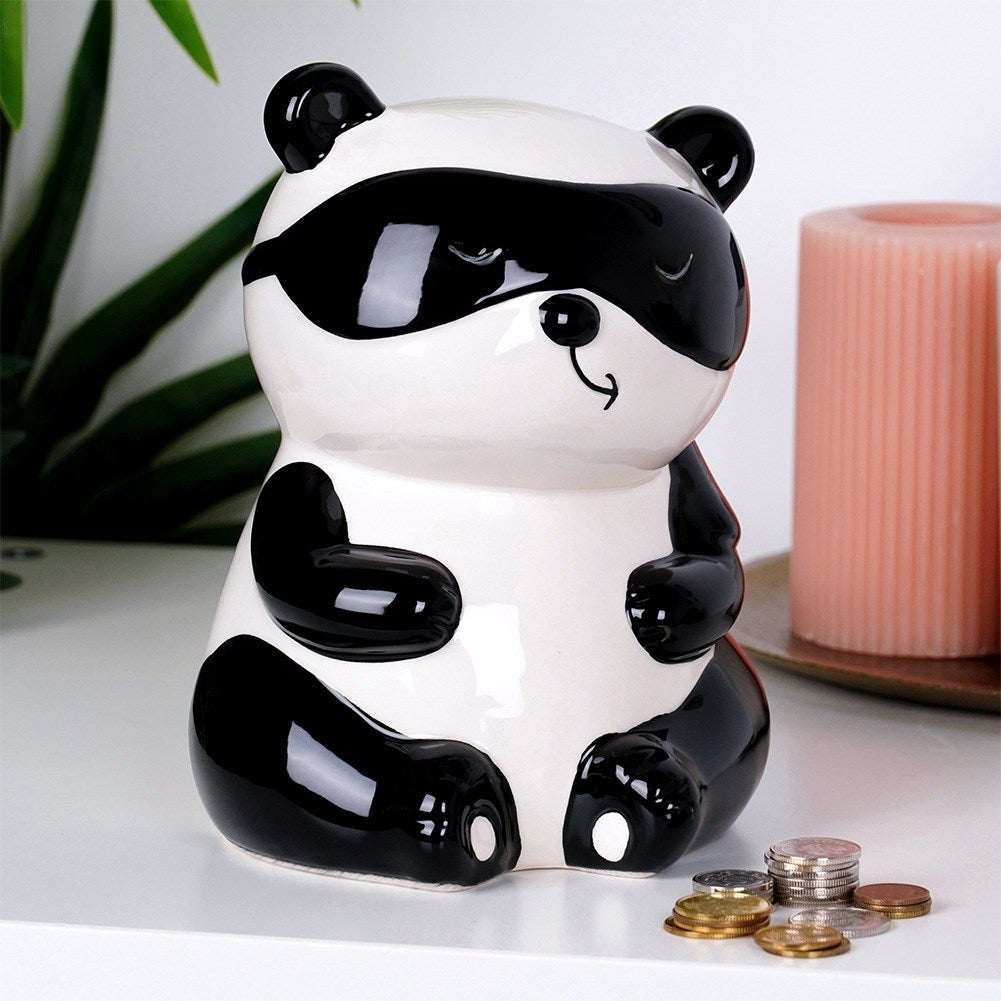 Ceramic panda piggy bank
