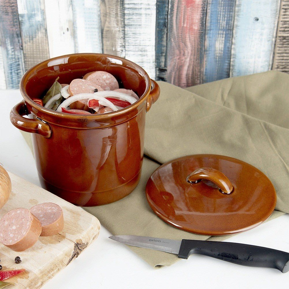 Ceramic pickling container with lid 1 l