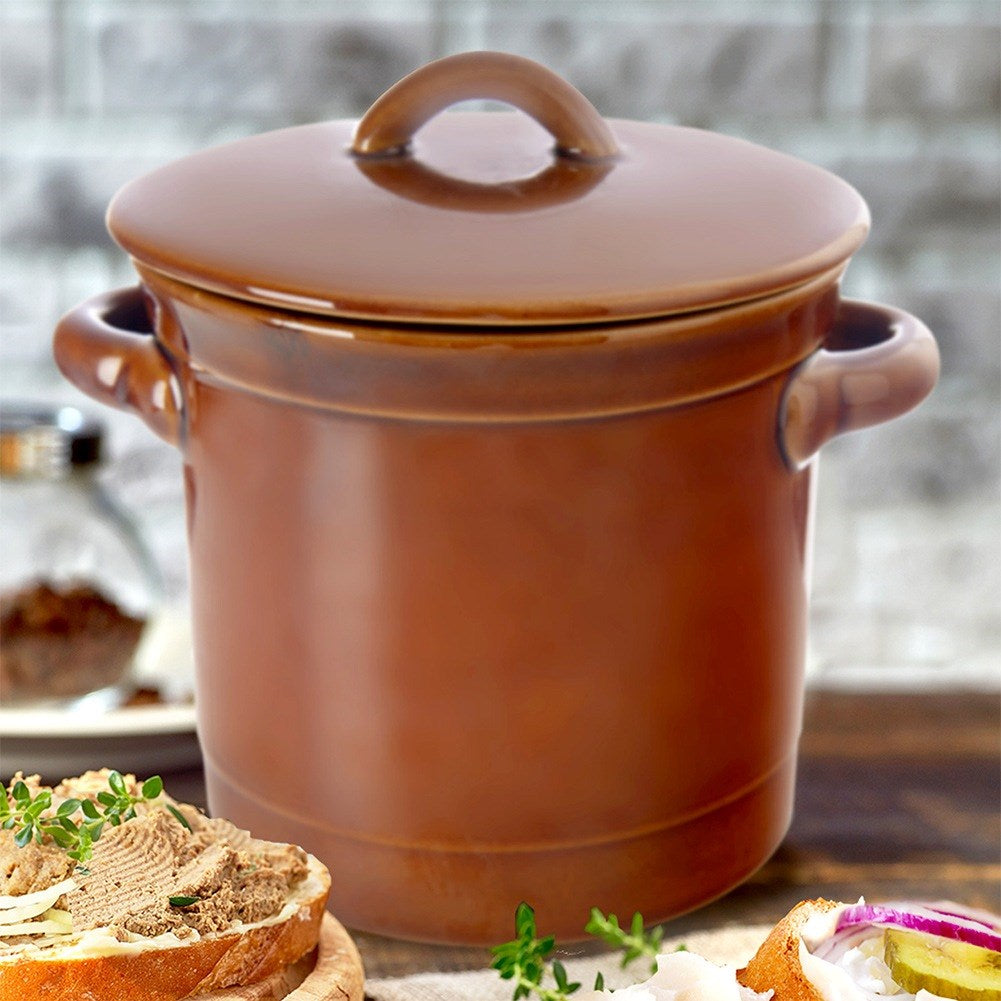 Ceramic pickling container with lid 1 l
