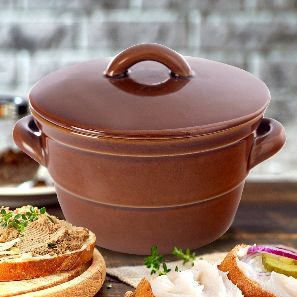 Ceramic pickling container with lid 650 ml