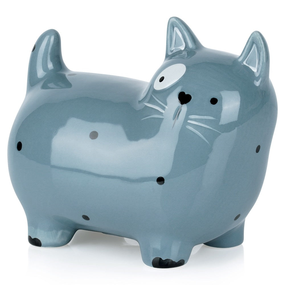 Ceramic piggy bank cat