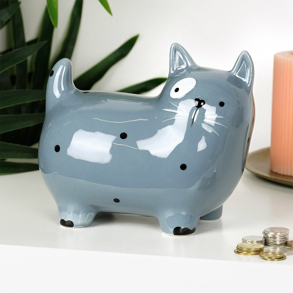 Ceramic piggy bank cat