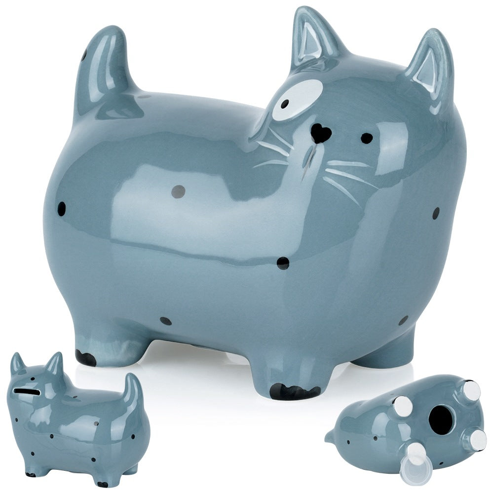 Ceramic piggy bank cat