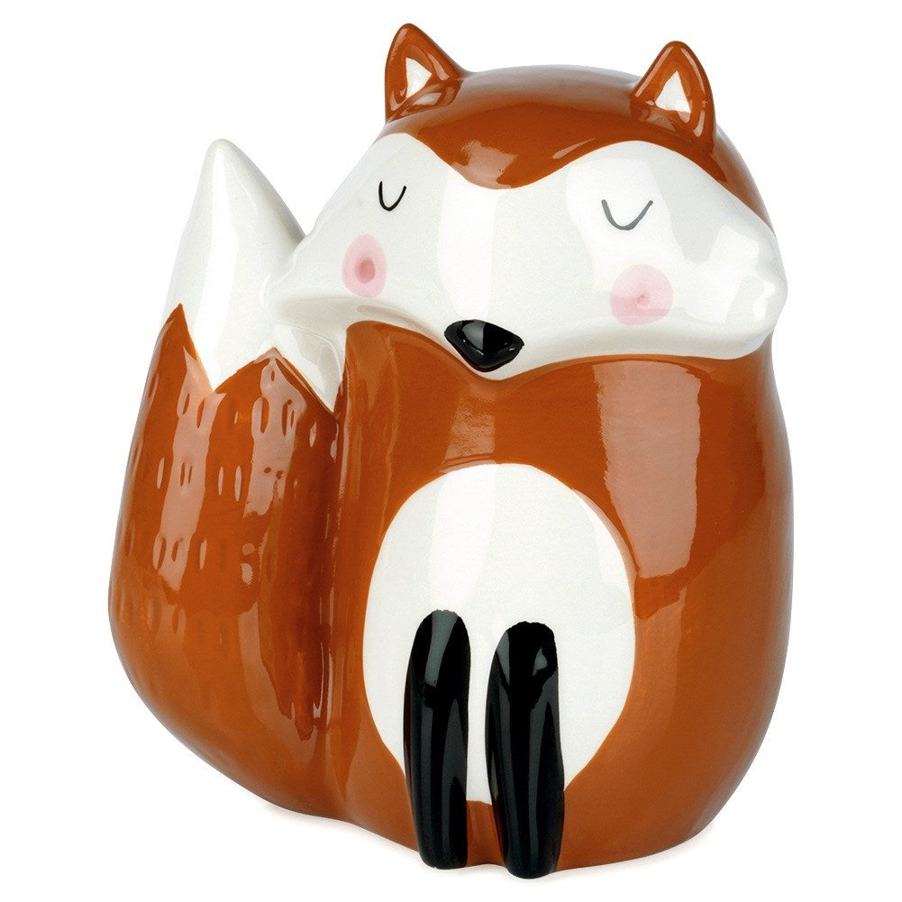 Ceramic piggy bank fox