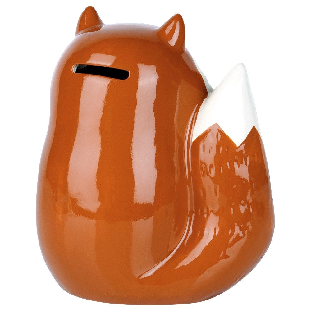 Ceramic piggy bank fox