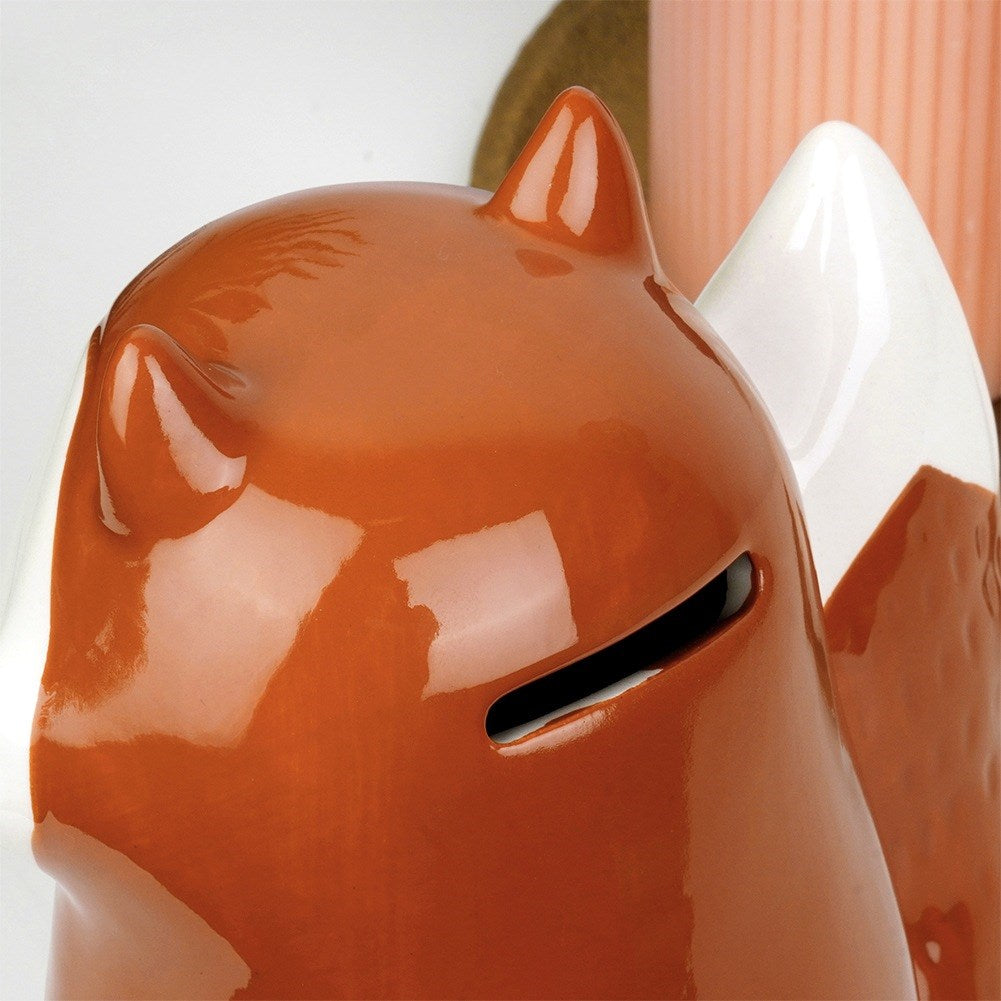 Ceramic piggy bank fox