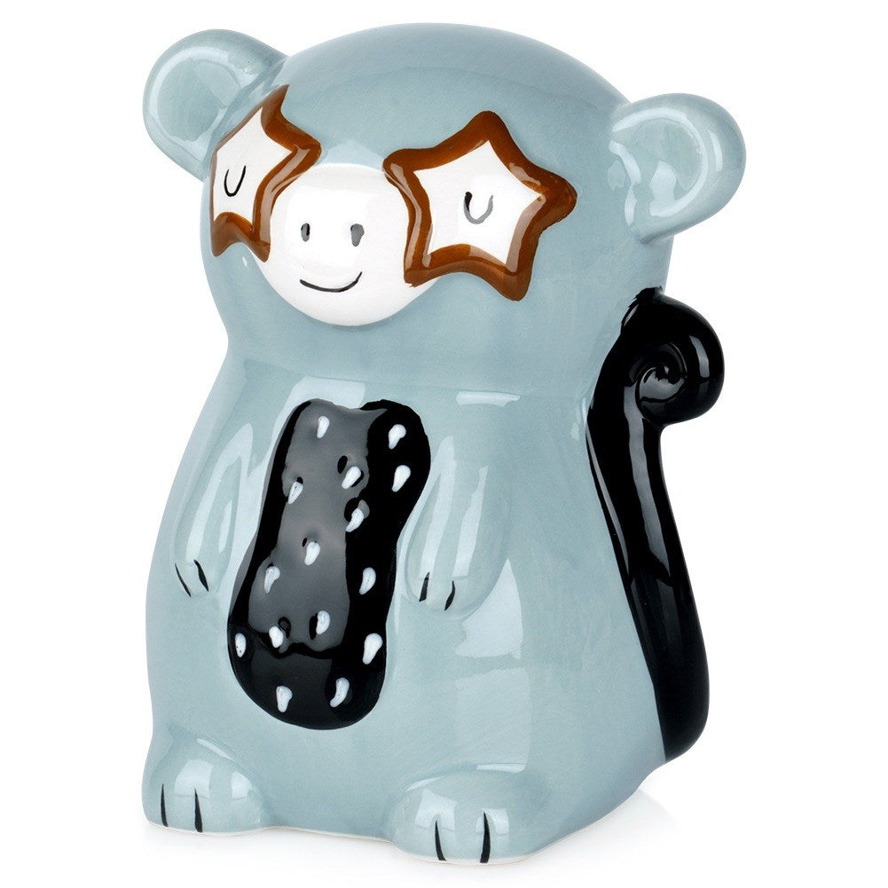Ceramic piggy bank monkey
