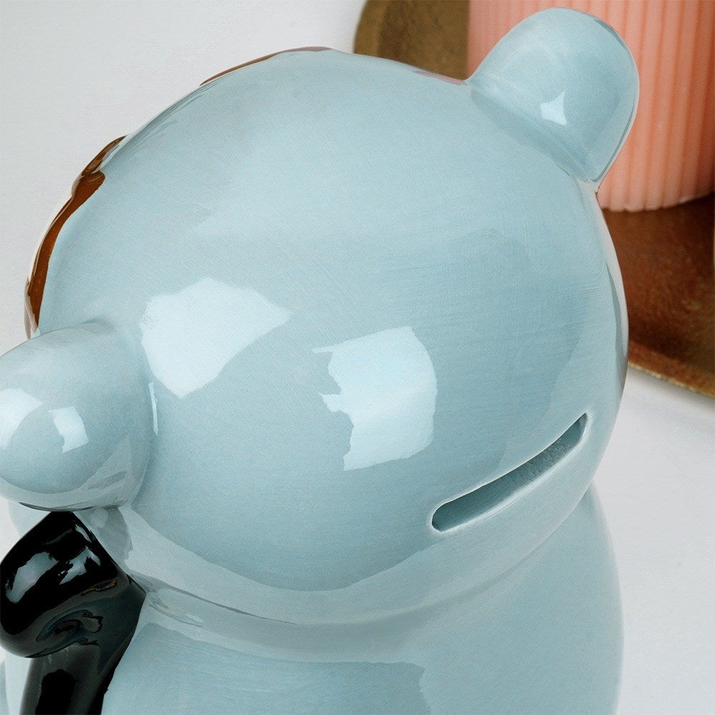Ceramic piggy bank monkey