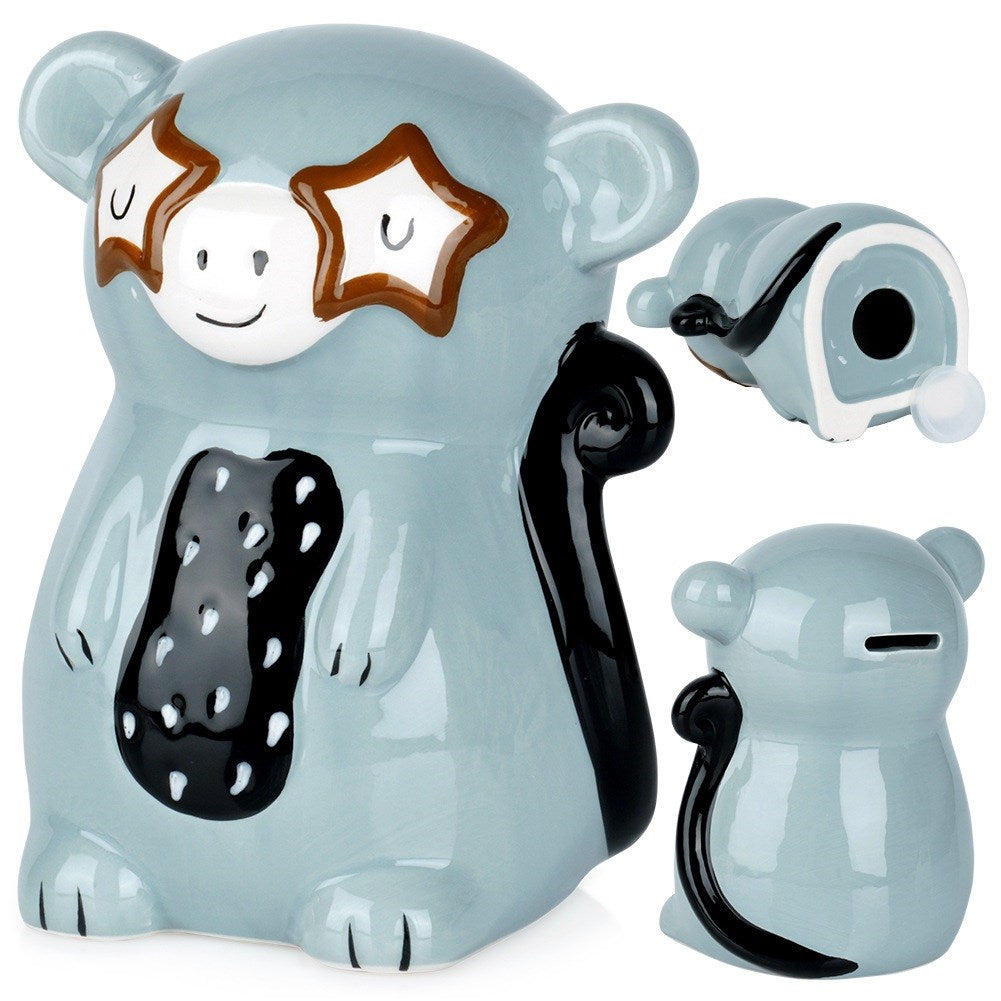Ceramic piggy bank monkey