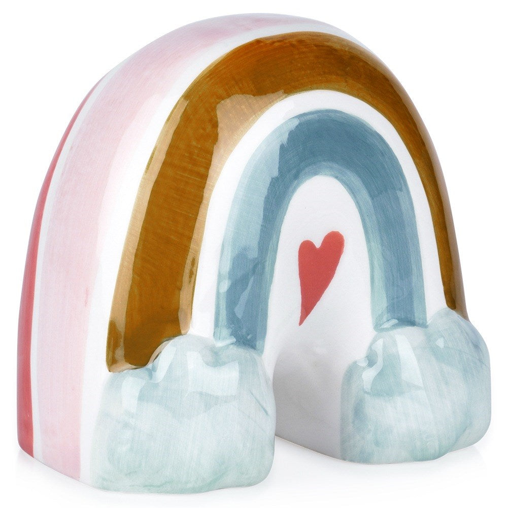 Ceramic piggy bank rainbow
