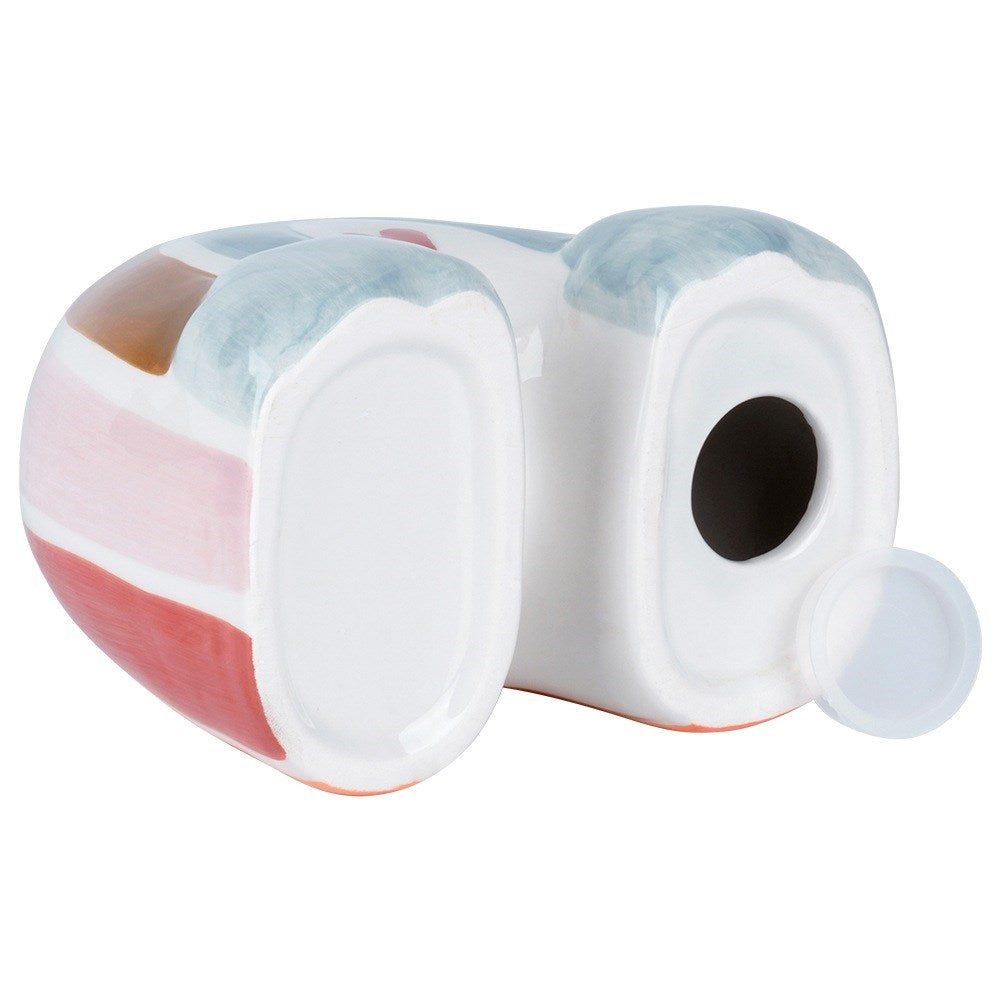 Ceramic piggy bank rainbow