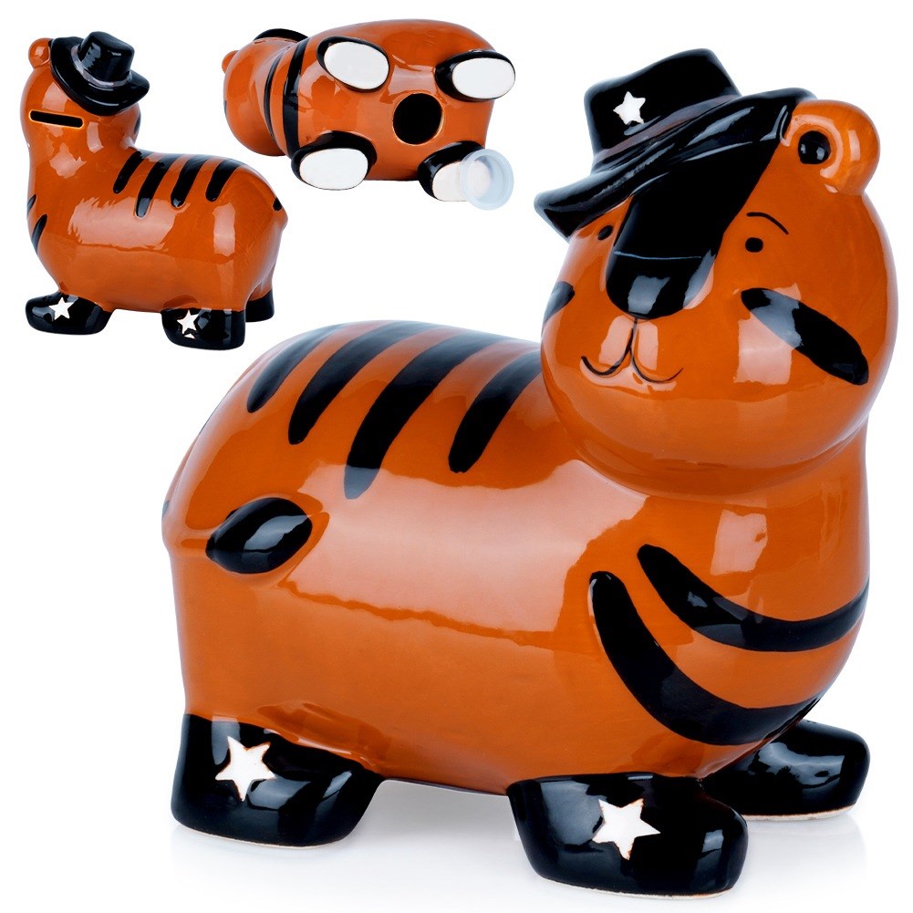 Ceramic piggy bank tiger