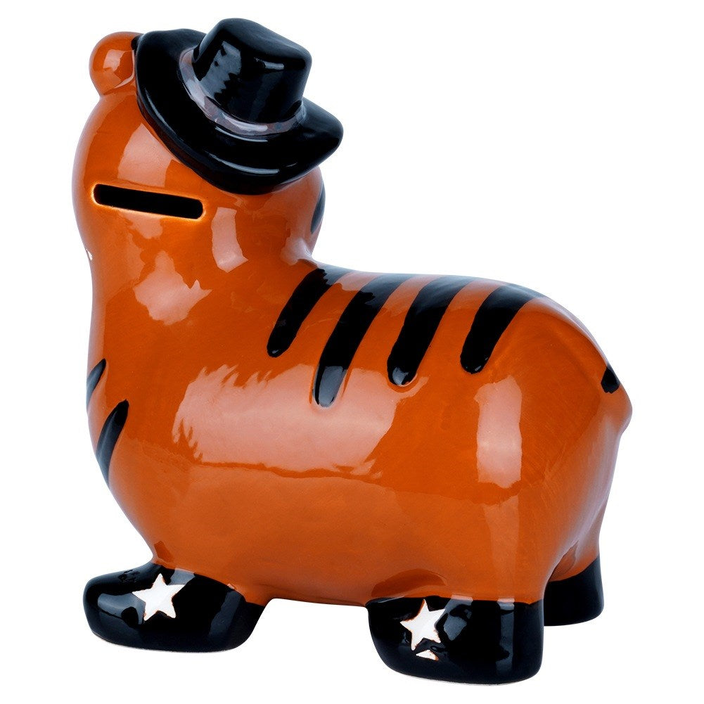Ceramic piggy bank tiger