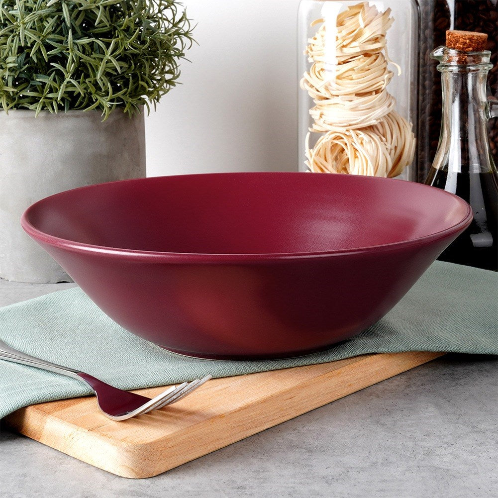 Ceramic salad bowl, burgundy, SOHO, 23.5 cm, 1.1 l