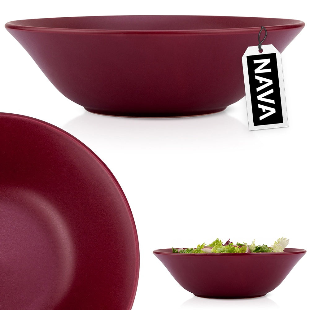Ceramic salad bowl, burgundy, SOHO, 23.5 cm, 1.1 l