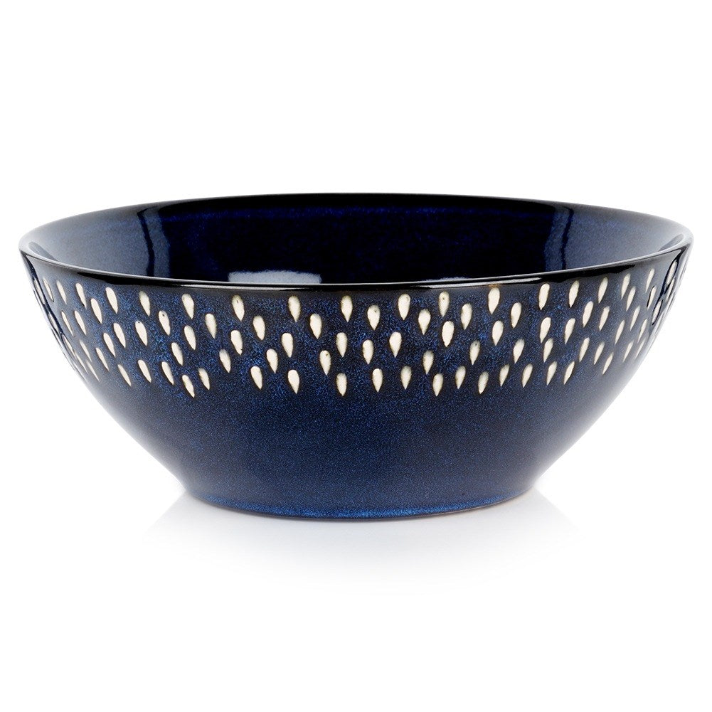 Ceramic salad bowl, navy blue, 20 cm, 1.1 l