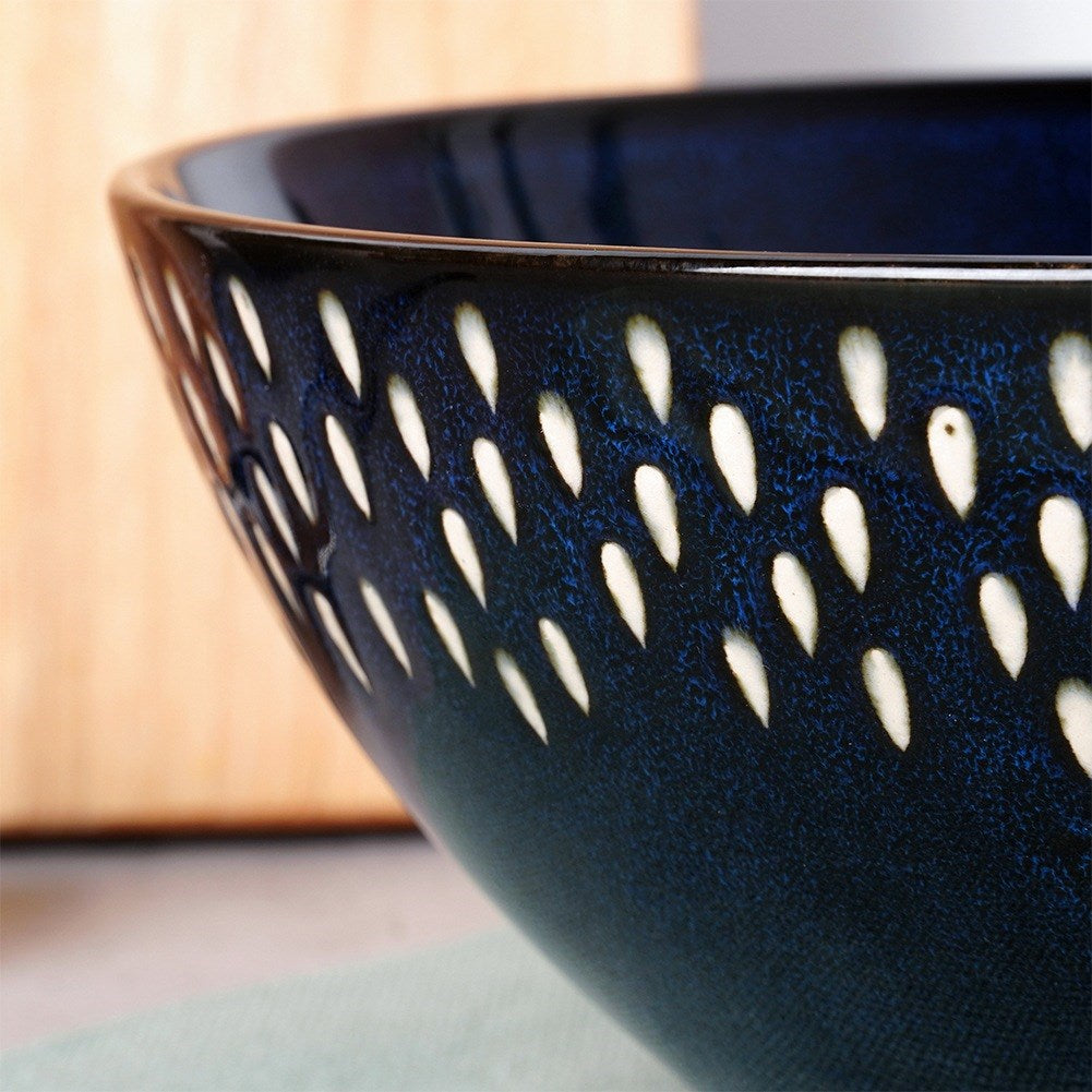 Ceramic salad bowl, navy blue, 20 cm, 1.1 l