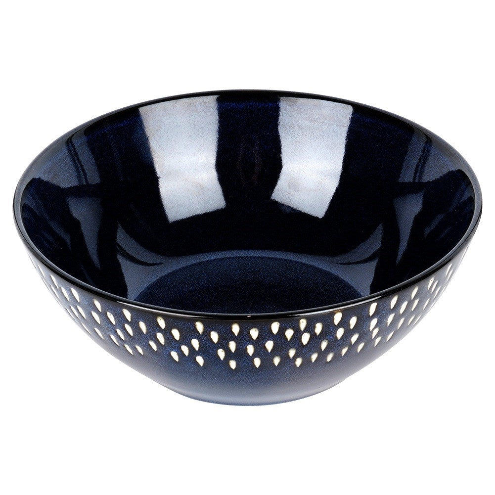 Ceramic salad bowl, navy blue, 20 cm, 1.1 l