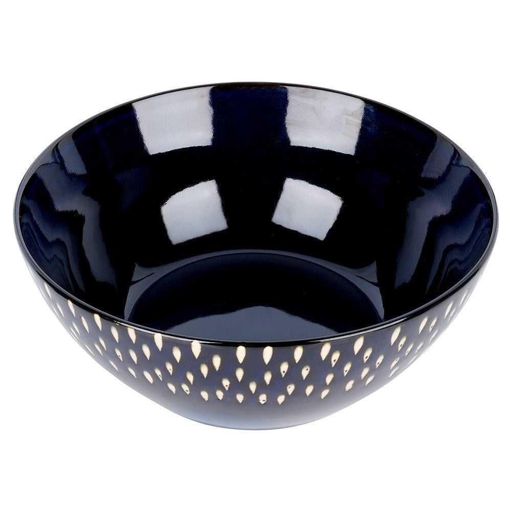 Ceramic salad bowl, navy blue, 23 cm, 2 l