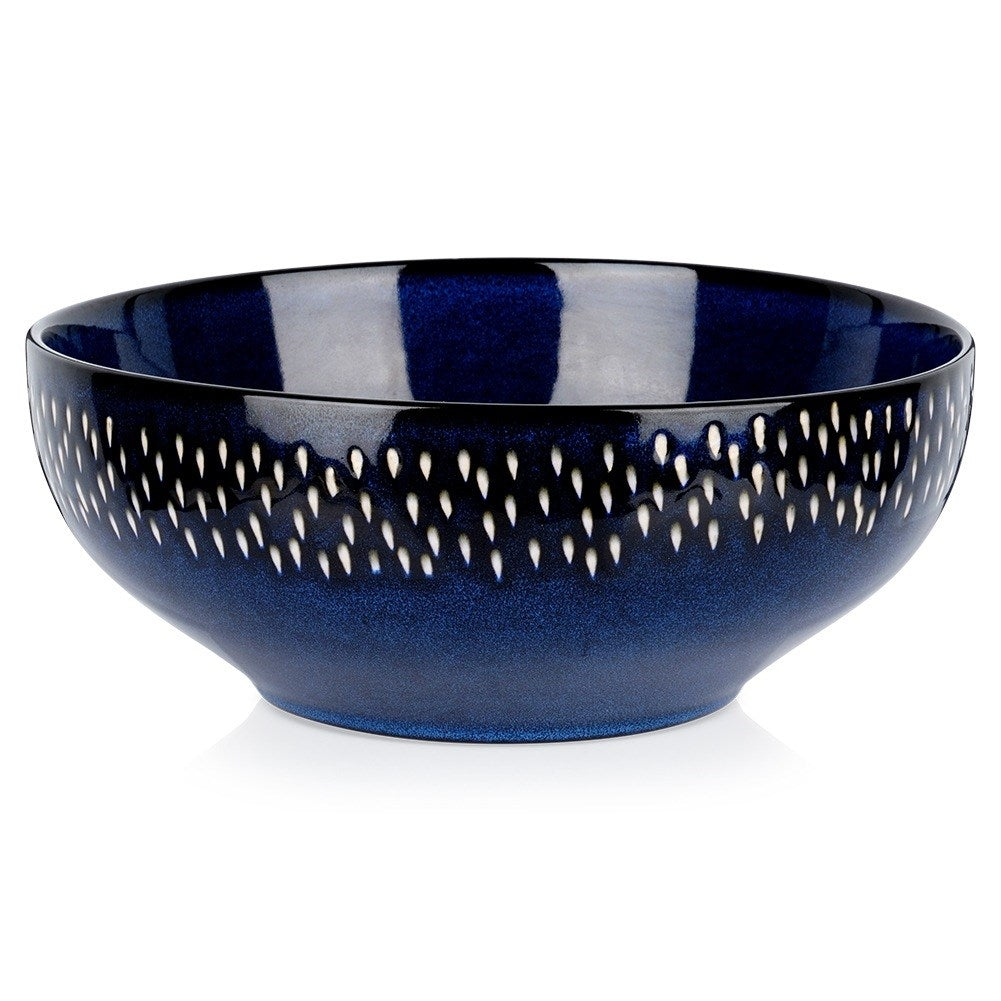 Ceramic salad bowl, navy blue, 25 cm, 2.8 l
