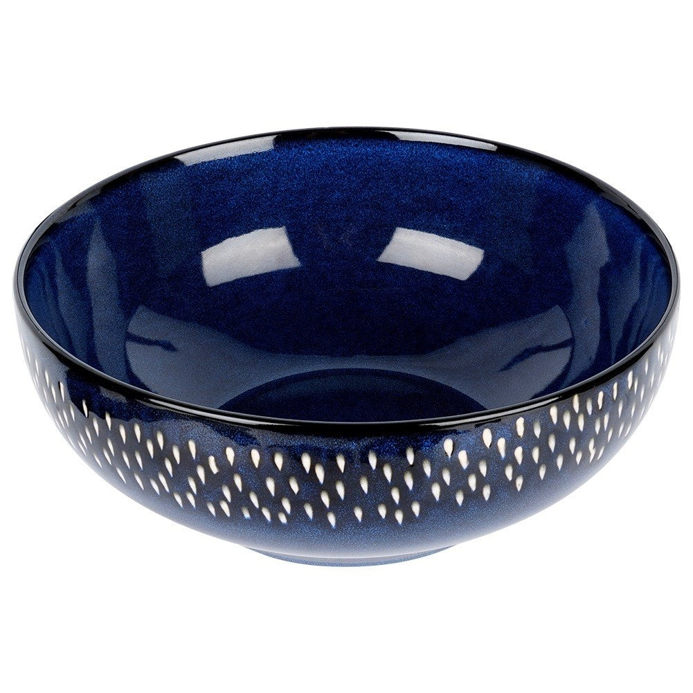 Ceramic salad bowl, navy blue, 25 cm, 2.8 l