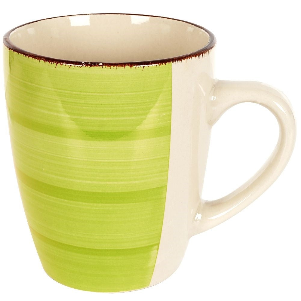 Ceramic set 16 parts for 4 people in trendy green-beige