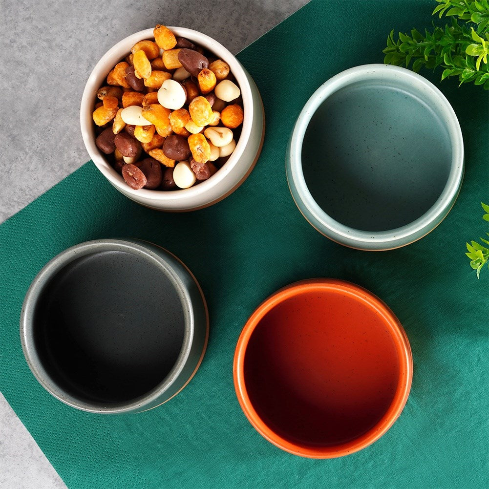 Ceramic snack bowls 9.5 cm, 220 ml 4 pcs.