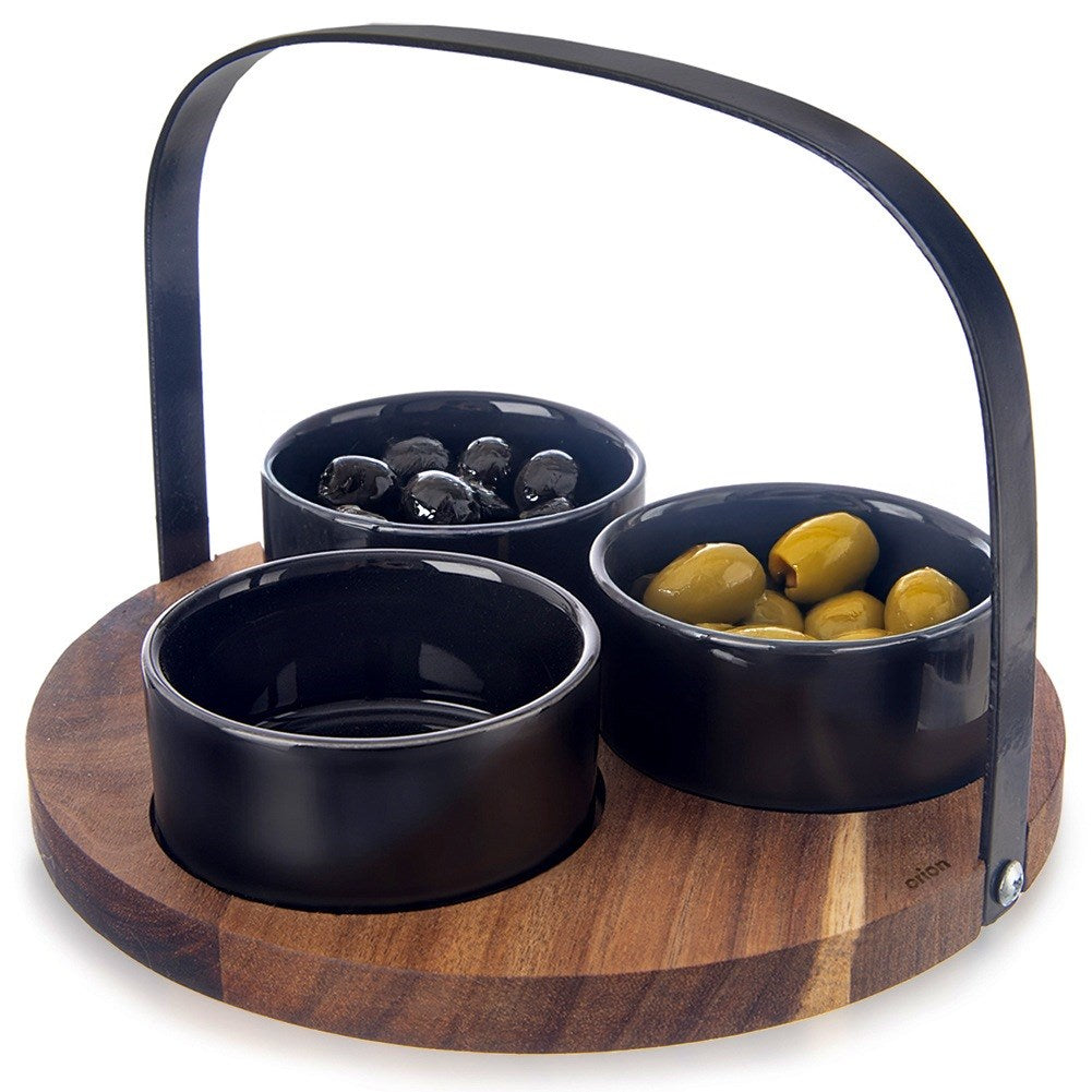 Ceramic snack bowls BLACK 130 ml 4 pcs.