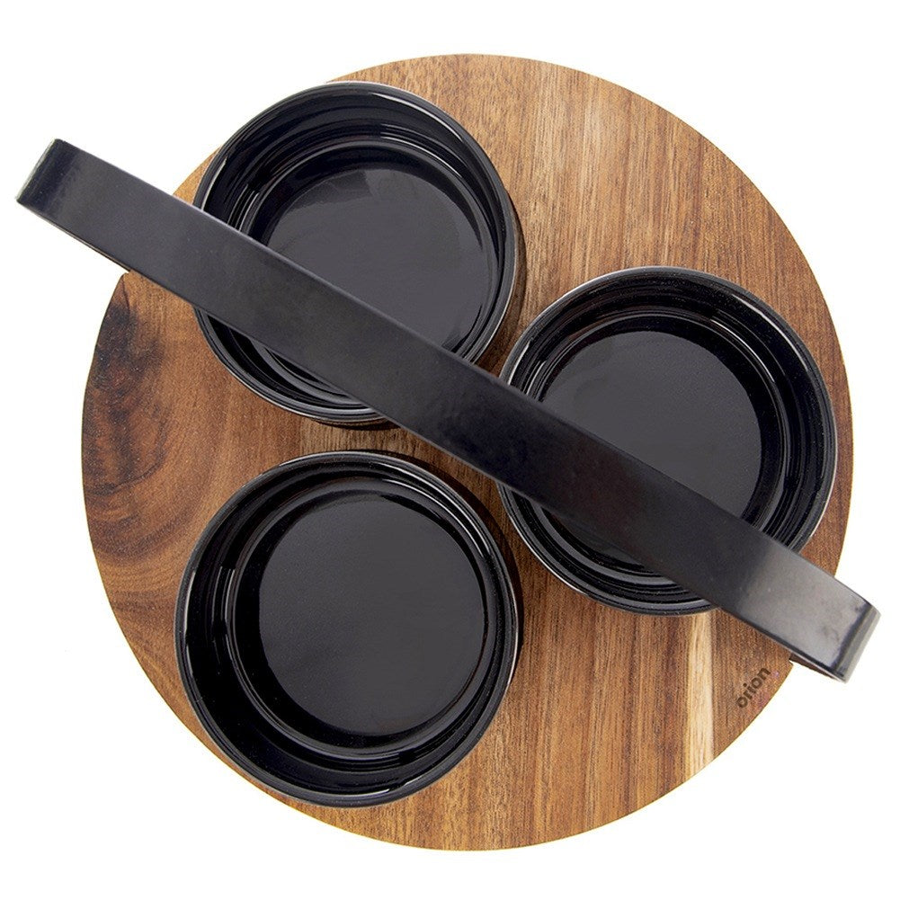 Ceramic snack bowls BLACK 130 ml 4 pcs.