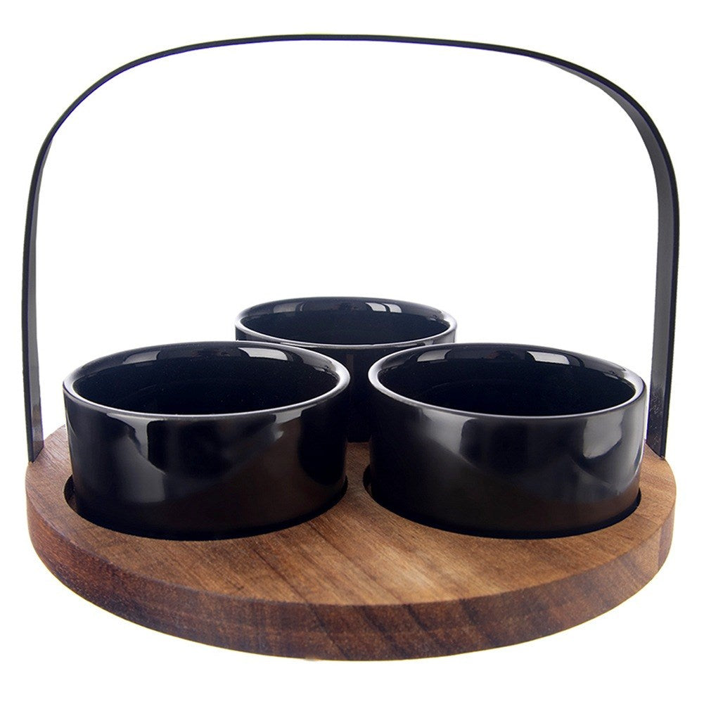 Ceramic snack bowls BLACK 130 ml 4 pcs.